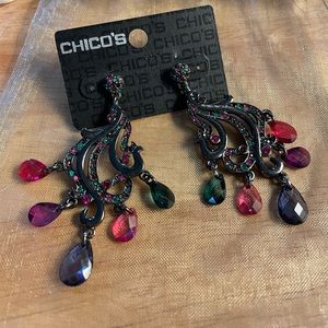 Chico’s multicolor chandelier earrings